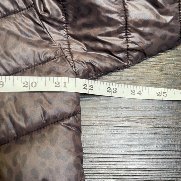 Offline‎ By Aerie Hooded Brown Cheetah Print Puffer Jacket Womens Small Full Zip - Picture 9 of 12
